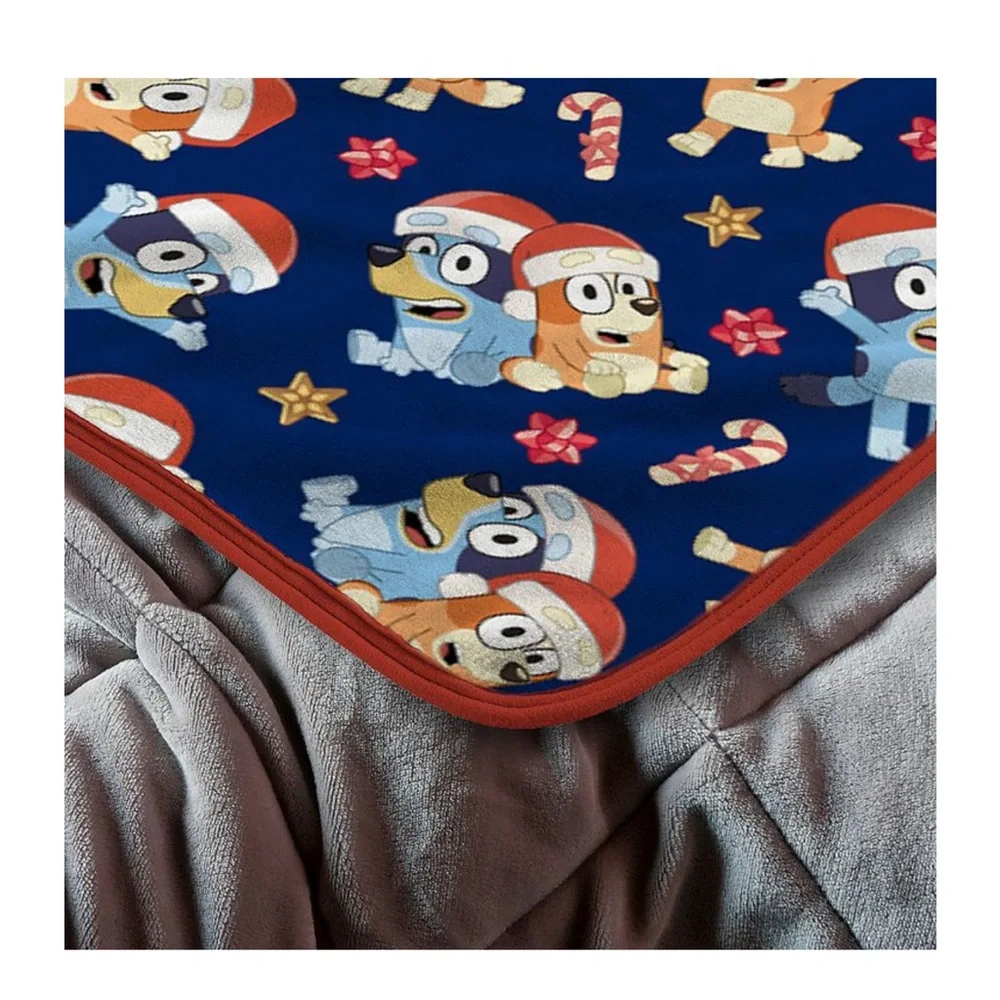 Bluey Holiday Plush Throw Blanket